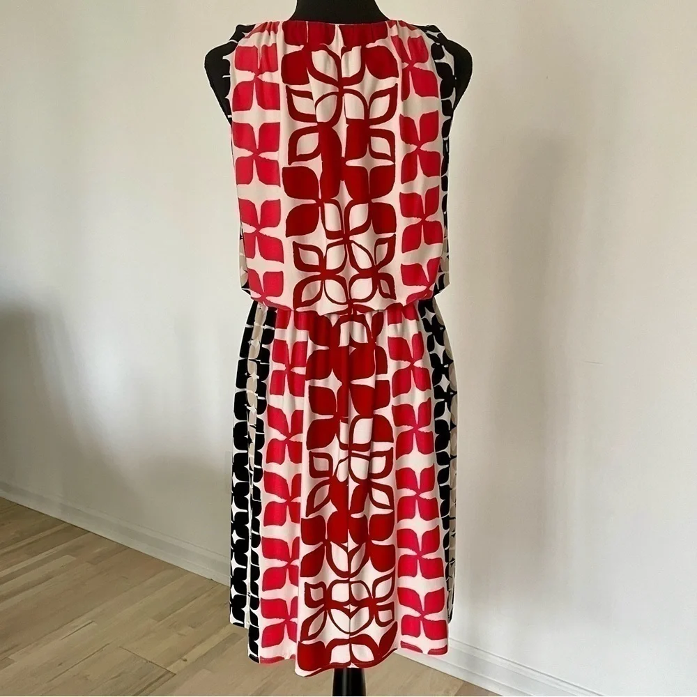 Maggy L. Abstract Floral Sleeveless Dress. Size 8